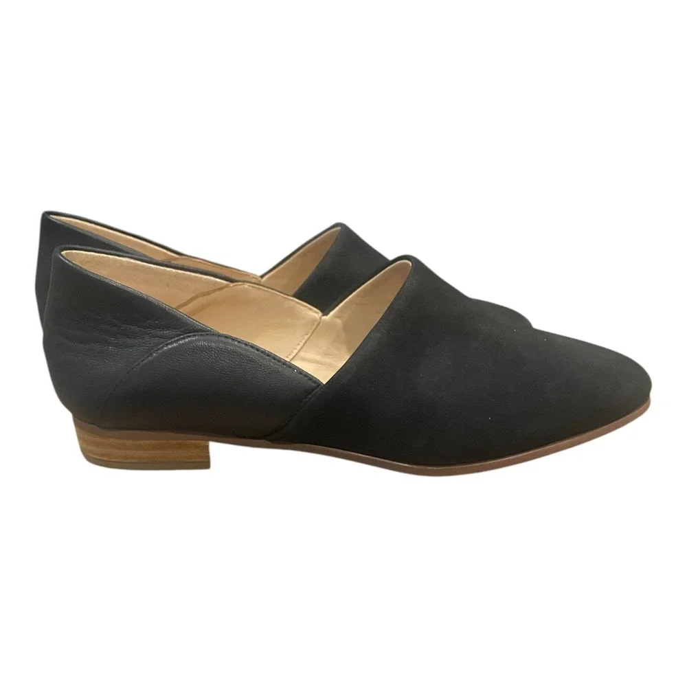 Clarks Black Suede Leather Slip On Loafer‎ Flats Women Size 6.5 M